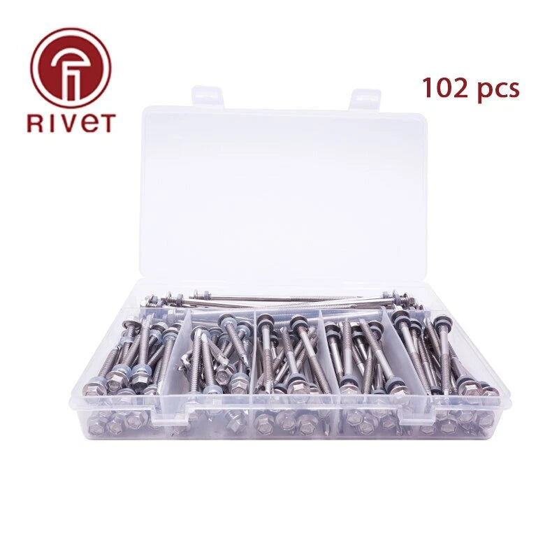 1 Set 410 Hex Head Self Drilling Screws With Washers