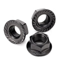 Black Zinc Steel Hex Serrated Flange Nuts
