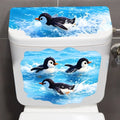 Hd Printed Penguin Sticker For Bathroom Toilet Seat And Lid Easy