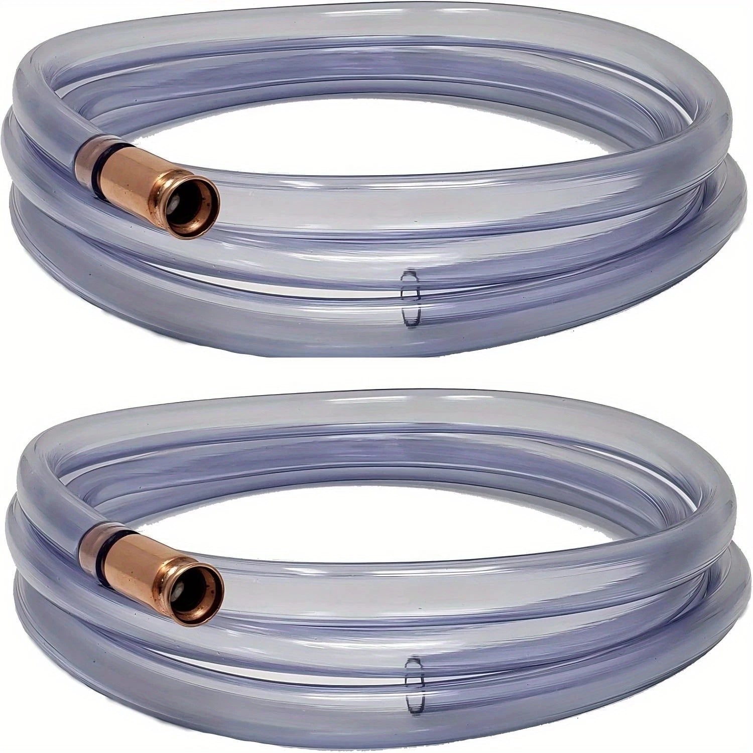 2 Piece 6FT Self Priming Transfer Fuel Water Oil Copper Siphon Hose Jiggler Pump