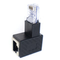90° Ethernet Lan Rj45 Male To Female Right Angle Network Cat5e Cat6e