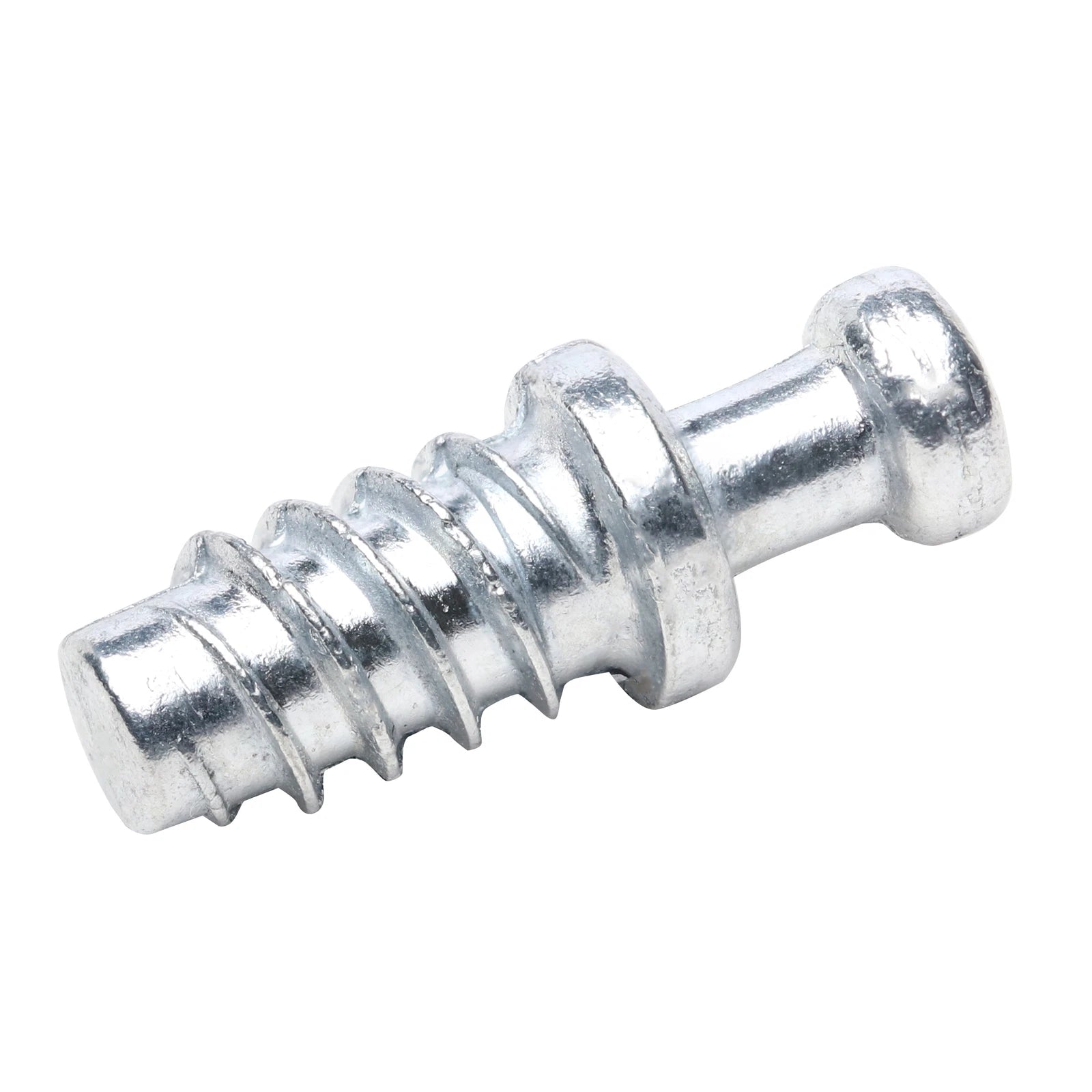 Screw-in Dowel Furniture Connector, Zinc, 11/32" (9mm) Length