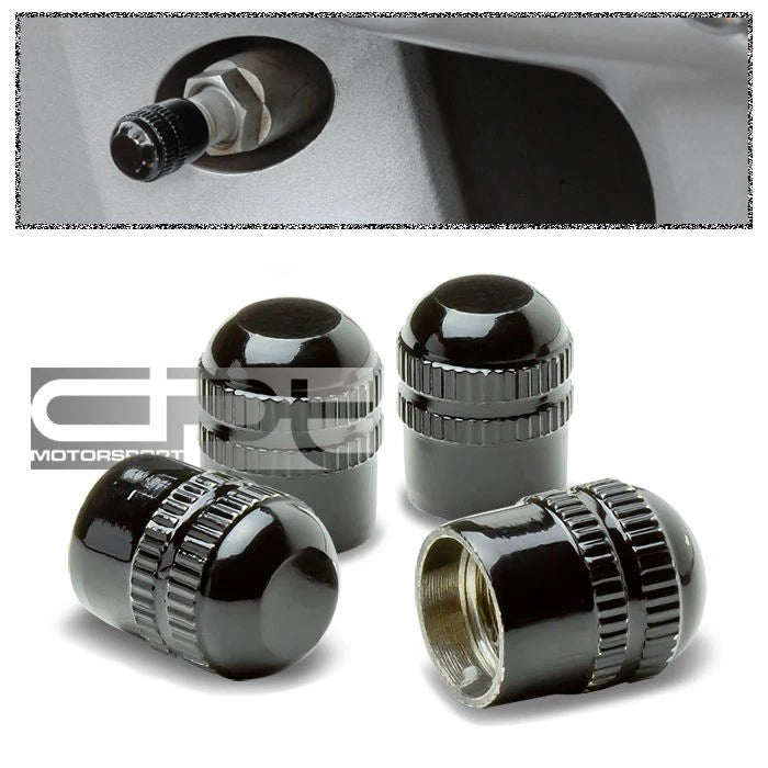 Aluminum Coated Tire/rim Valve Air Port Dust Cover Stem Caps Black