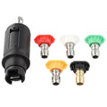 Adjustable Pressure Washer Nozzle With Five Tips For Easy Cleaning