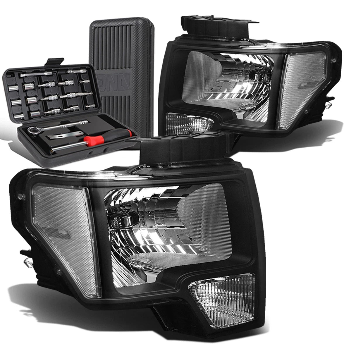 For 2009-2014 Ford F150 Pickup Pair Black/clear | Built Supply Co