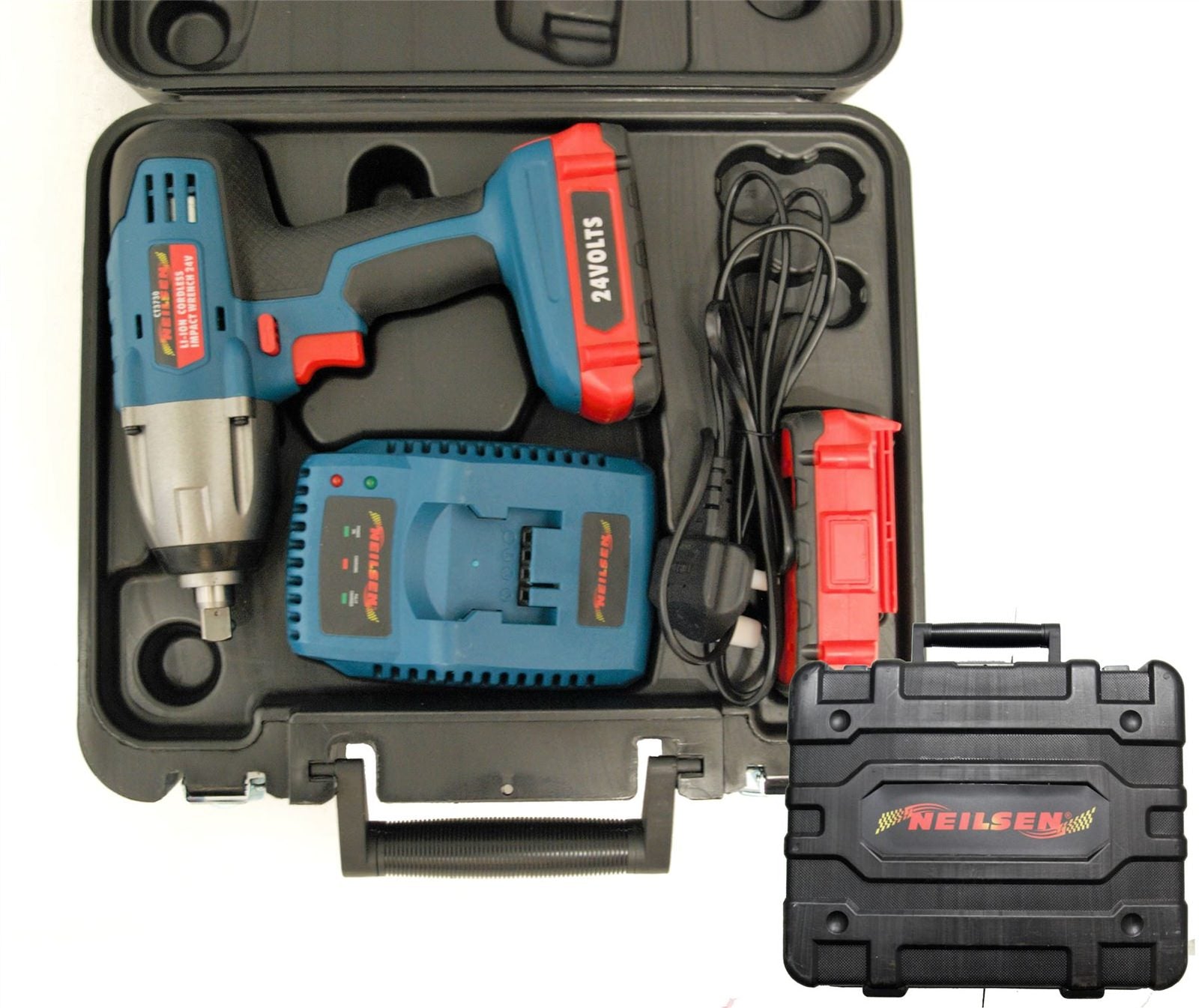 Neilsen 24V Li-ion Cordless Impact Wrench Gun 1/2 Inch Drive Lithium
