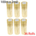 36 Rolls 2" Packing Sealing Tape 100m X 2 Mil (110 Yard) Packaging