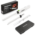 WORKPRO 8V Cordless Electric Knife Fork 2 Stainless Steel Blade for Meat Slicing