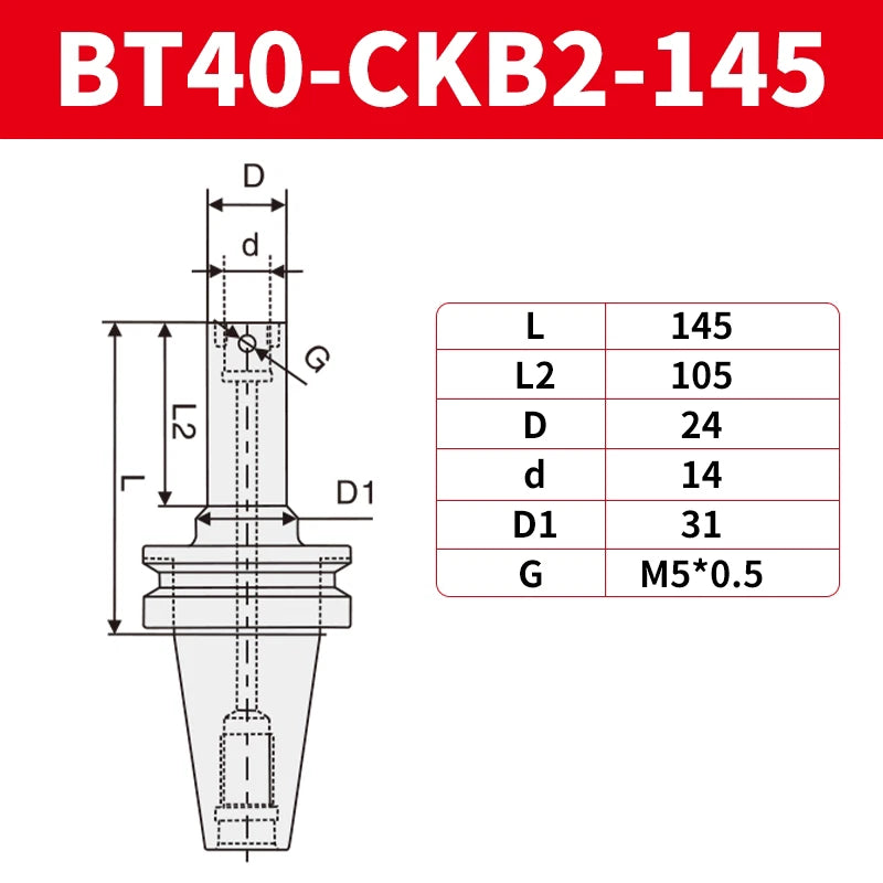 Ckb2 Ultra Long Boring Shank Bt40 Cnc Milling Machine Tool Holder