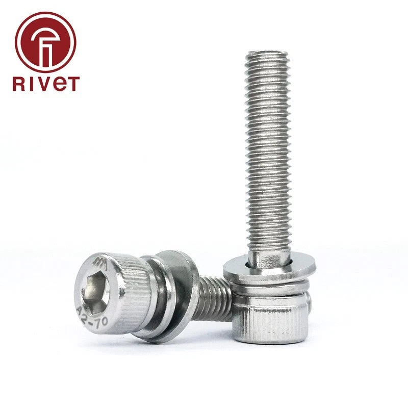 Hexagon Socket Head Cap Bolt Flat Washer Spring Washer Subassembly Hex Socket