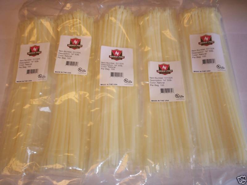 500 Nylon Wire Cable Zip Ties