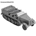 1:72 Wwii German Sd.kfz.7 Half-track 4d Unassembled Military Model