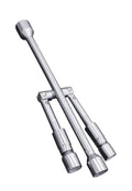 Tyre Wheel Nut Socket Remover Foldable Cross Lug Wrench 4 Way 17 19 21 23mm Hex