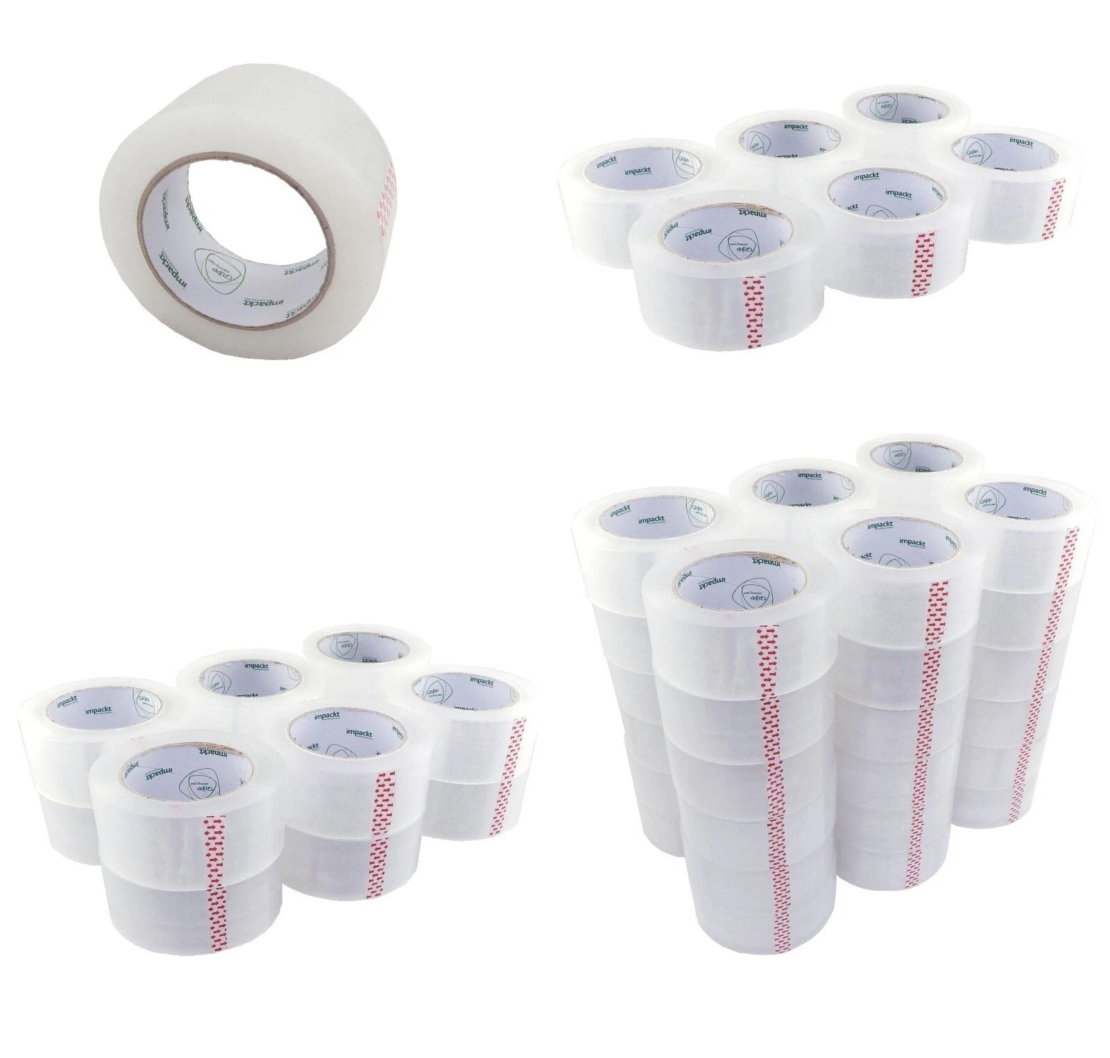 1-36 Rolls Clear Packing Tape Shipping Box Carton Sealing 2.2mil 2" X