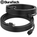 DuraTech 6Ft Extension Cord Short Extension Cord 16/3 SJTW 13A 3 Prong Plug 2PCS