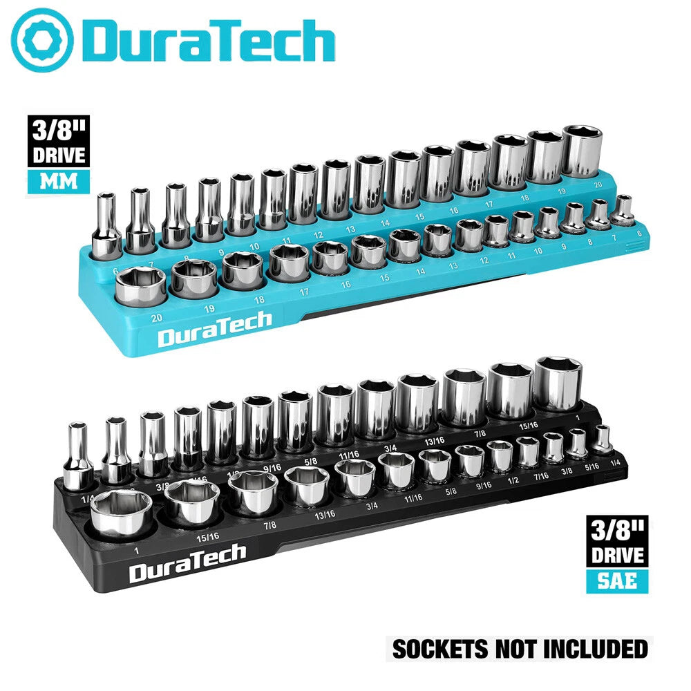 Duratech Magnetic Socket Organizer Set 3/8" Drive Socket Holders