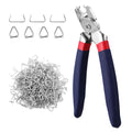 WORKPRO Bent Hog Ring Pliers with 500pcs Hog Rings