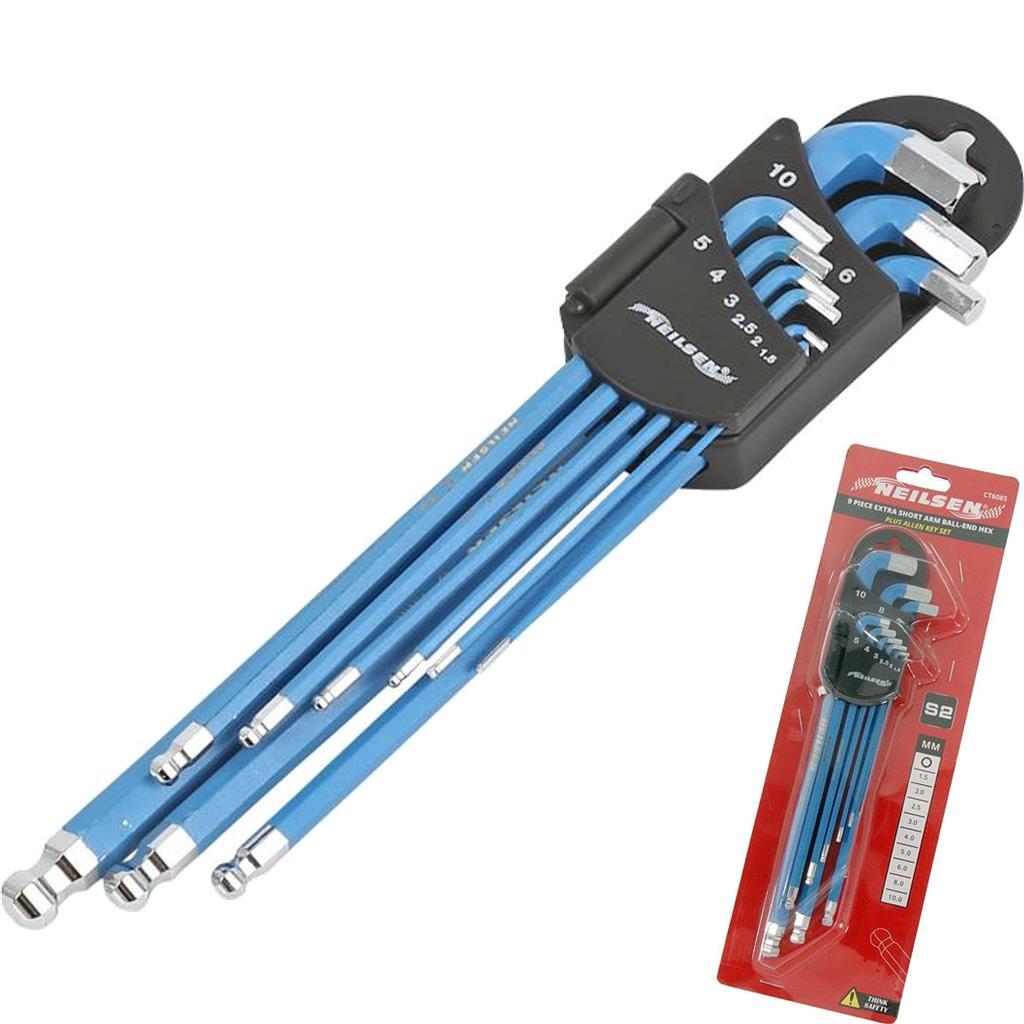Neilsen 9pc Metric Ball Point Hex Allen Key Set