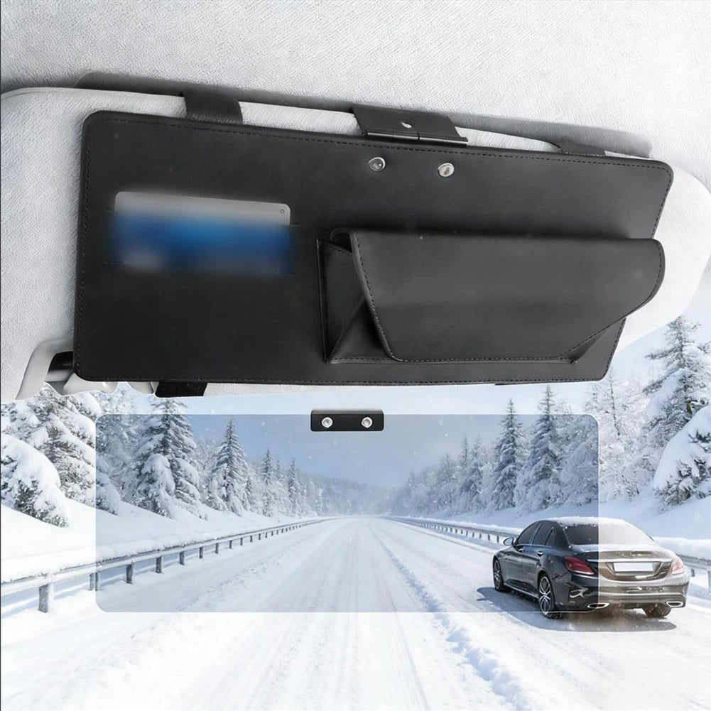 Snow Resistant Car Sun Visor Extender Polarized Reduce Glare Clip And