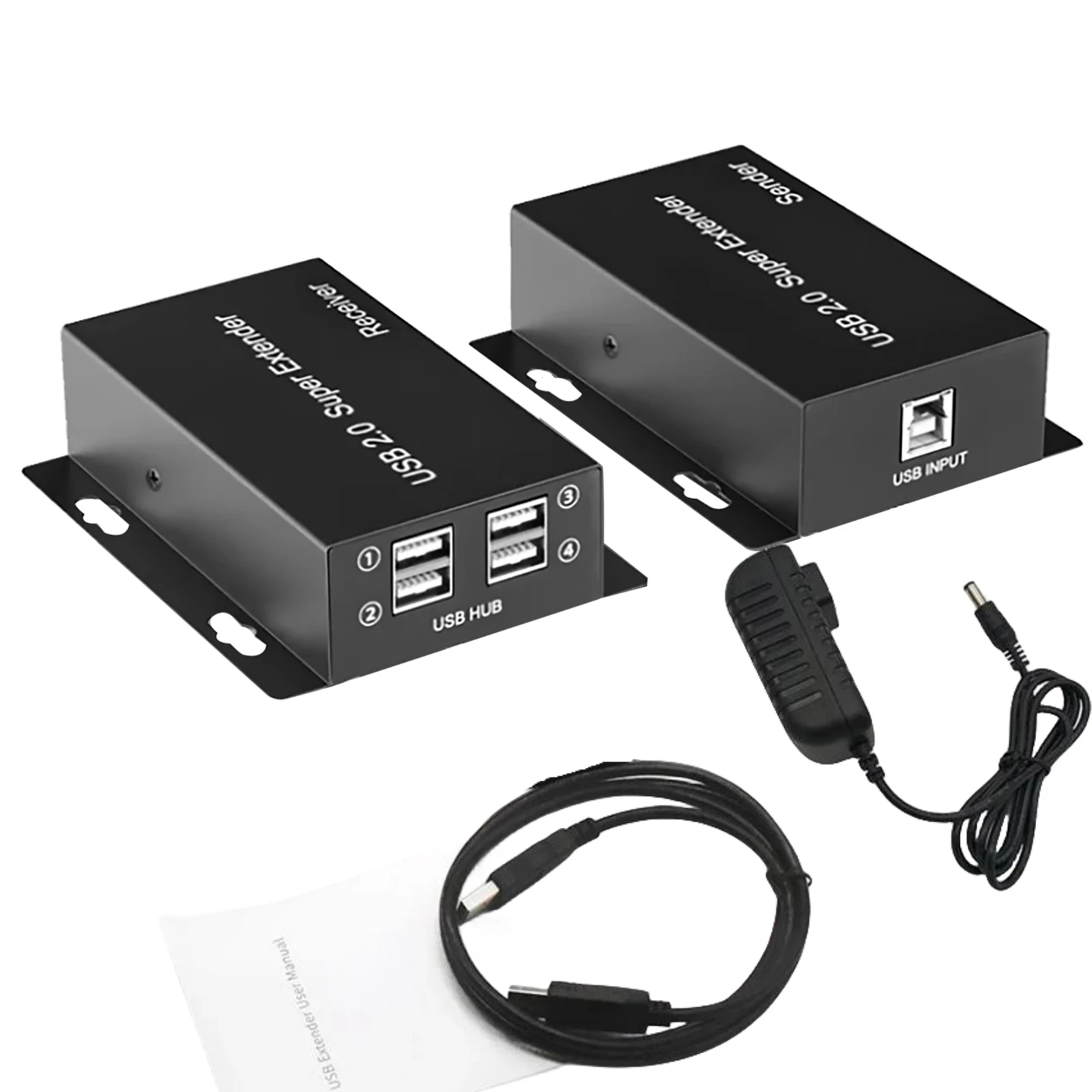 50m 4-port Usb 2.0 Ethernet Extender Rj45 Network | Built Supply Co