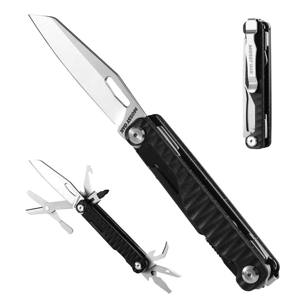 Mossy Oak 12in 1 Multitool Folding Pocket Knife Scissor Bottle OpenerScrewdri<wbr/>ver
