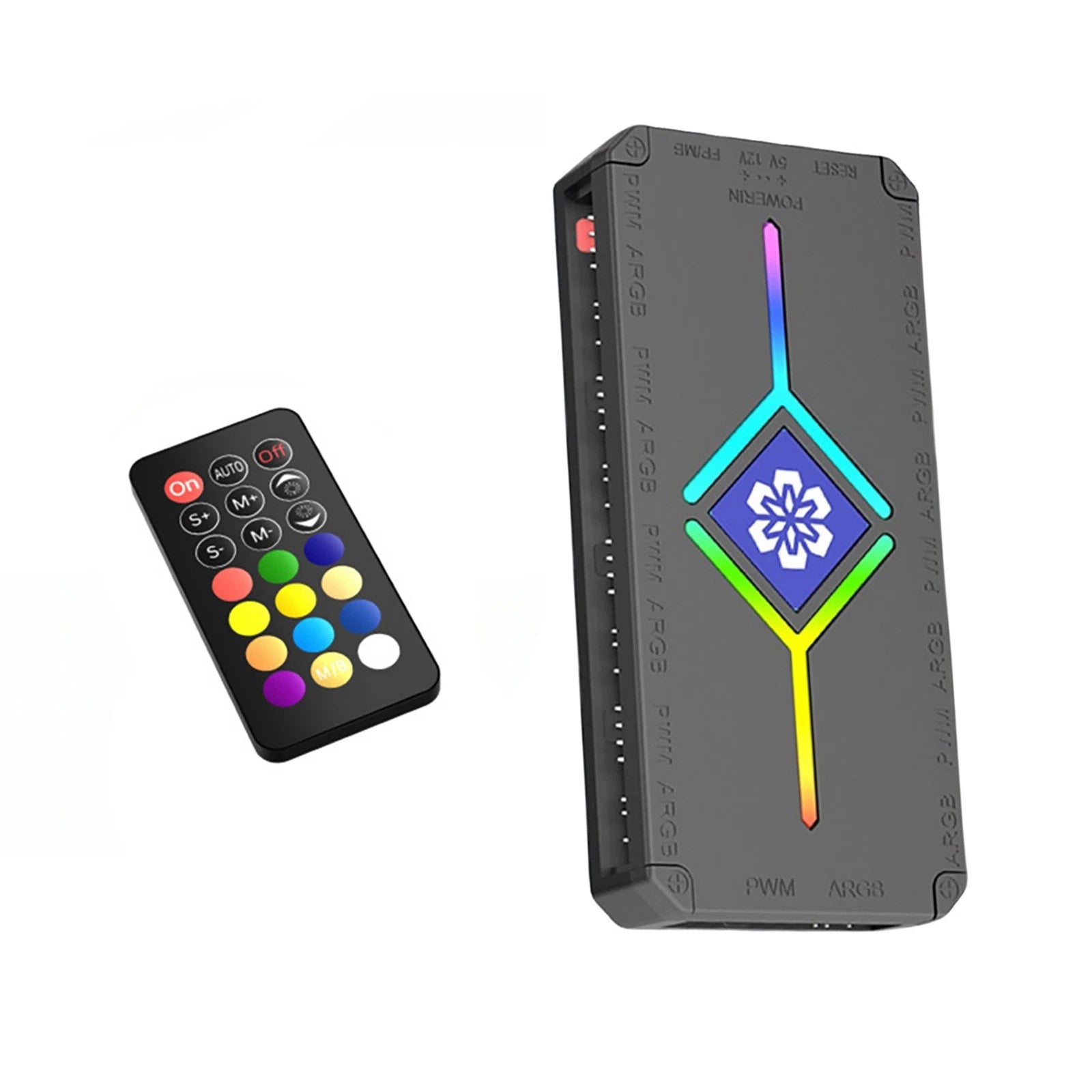 Argb Fan Controller 9x 5V 3pin Ports + 9x Pwm Ports With Remote Pc Hub