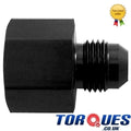 An-8 Female to an-6 Male Straight Reducer Adapter Black
