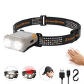 Head Cap Led Light Clip-on Headlamp Usb Rechargeable Sensor Hat Lamp