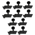 3-inch Black Slatwall Single Garment Hook Slatwall Hanger Pack 10