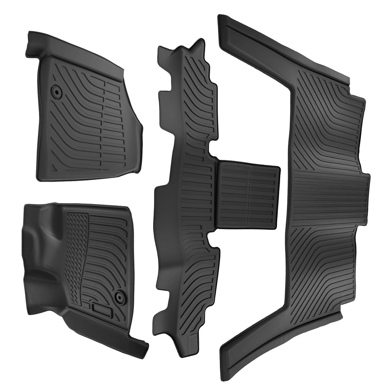 Car Carpet Floor Mats for Dodge Grand Caravan 2008-2020 TPE Black Waterproof