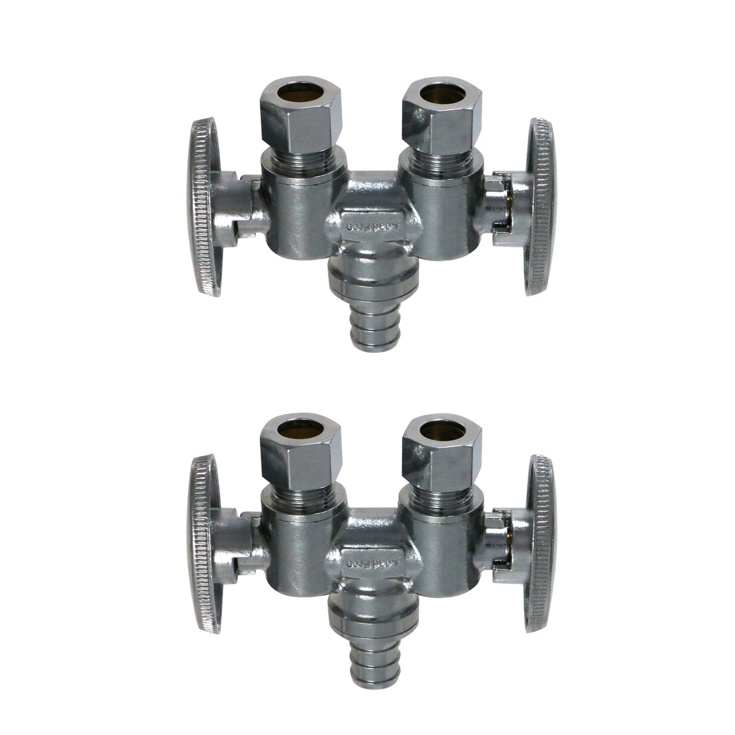2 Pack XFITITNG 3/8" x 3/8" OD Compression x 1/2" Pex D