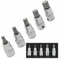 Bluespot 5pc Torx Bit Socket Set T45 - T70 1/2" Drive Male Star Sockets 01505Ope