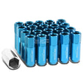 M12 X 1.5 Extended Aluminum Wheel Acorn Tuner Lug Nuts Cyan
