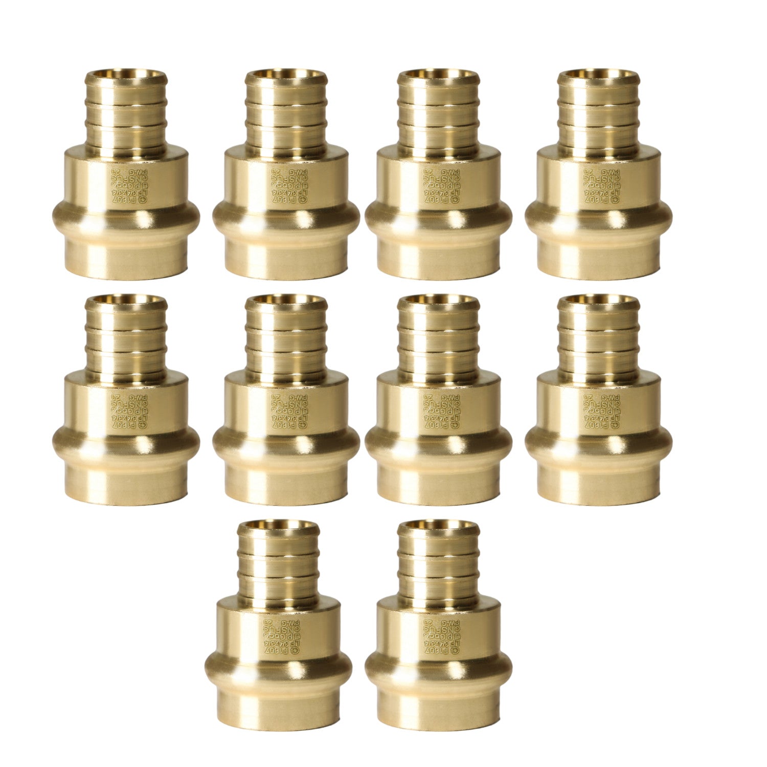 XFITTING 3/4" Press x 3/4" PEX B Coupling 10 Pack