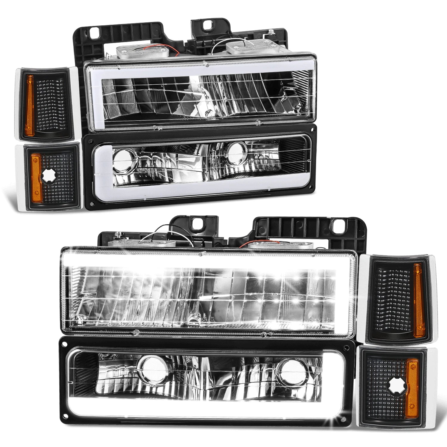 Fit 94-00 Gmc C/k 1500-3500 C-LED Drl | Built Supply Co