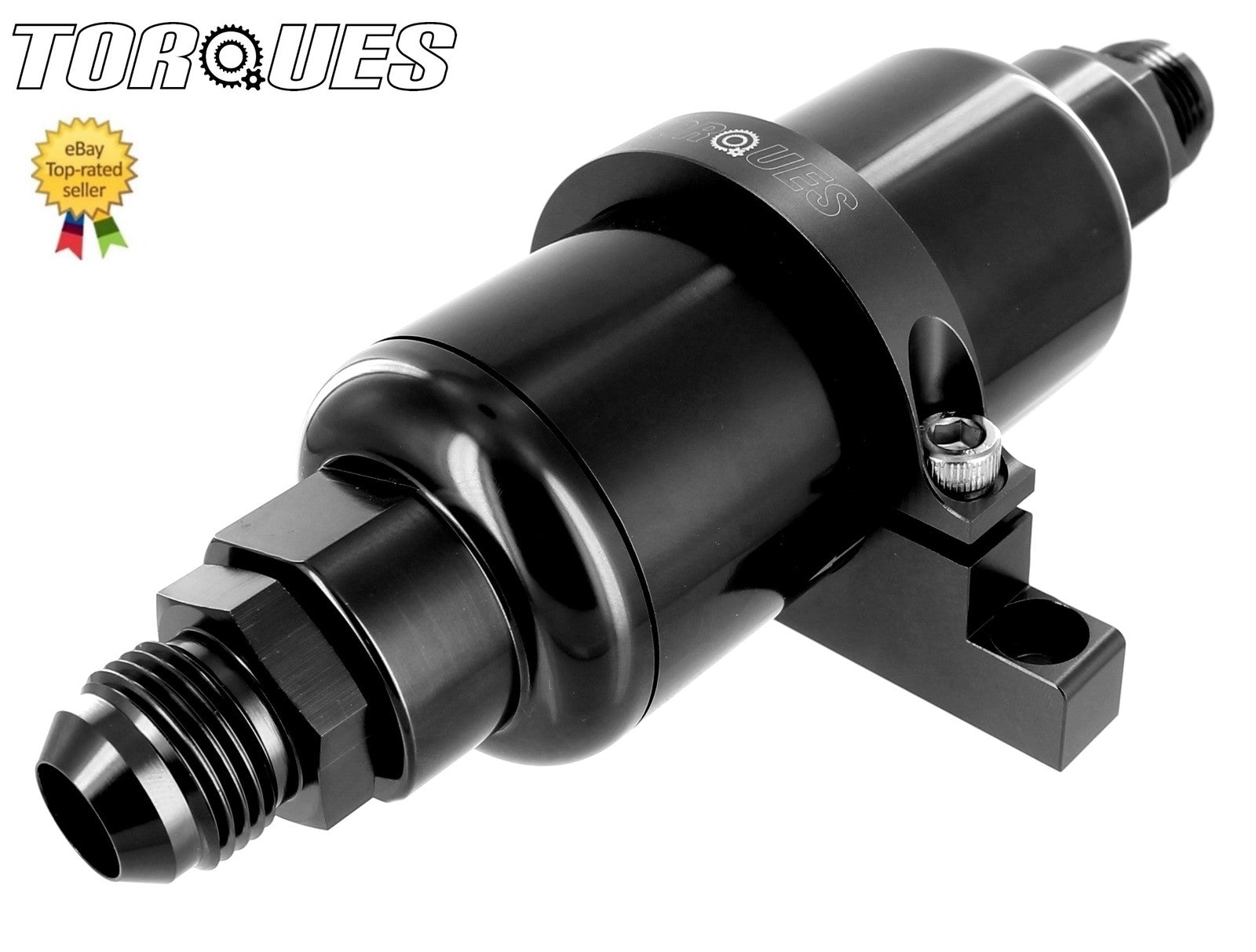 AN-10 (AN10 JIC-10) Black Billet Fuel Filter 30 Micron And Billet