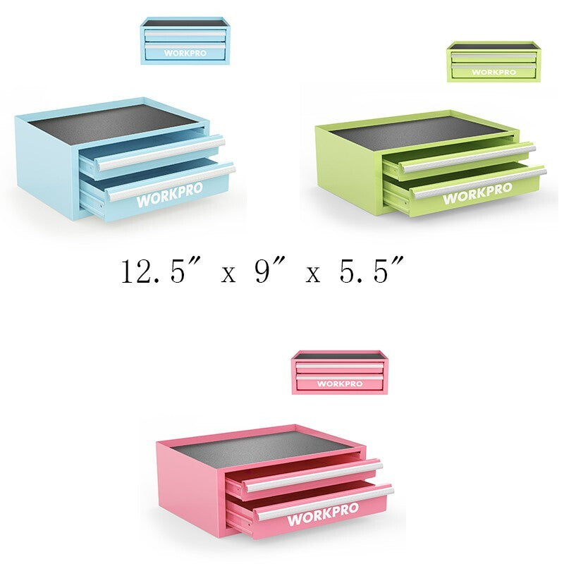 WORKPRO 12.5" Mini Tool Box with 2 Drawers by WORKPRO