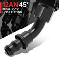 12an To 3/4" Barb T6061 45 Degree Push Lock Hose | Built Supply Co