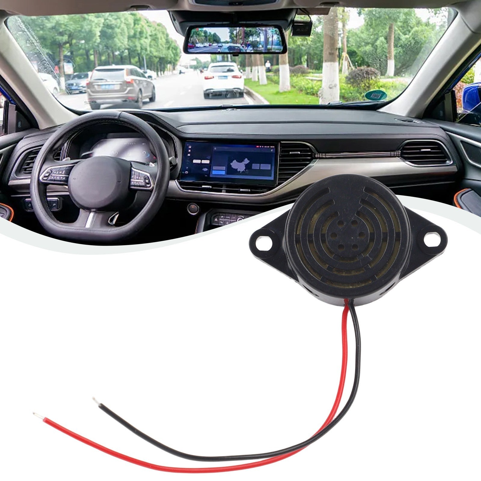 1.89 X 1.14 X 0.59 Inches Electronic Buzzer 100dB Vehicle Electronics BlackOpens