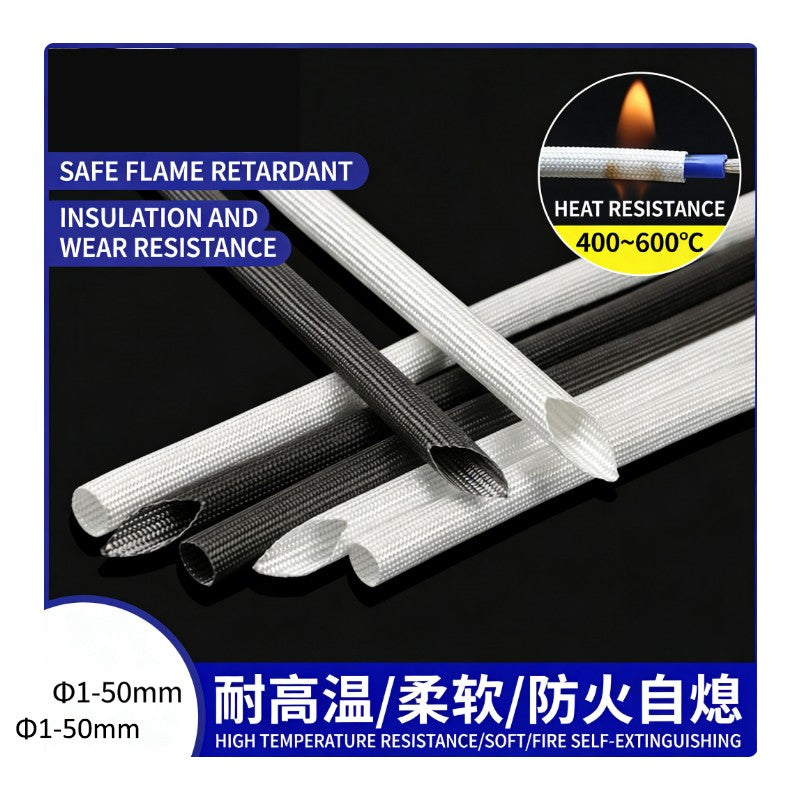 High Temp Fiberglass Sleeve 1mm-50mm 600°C Insulation