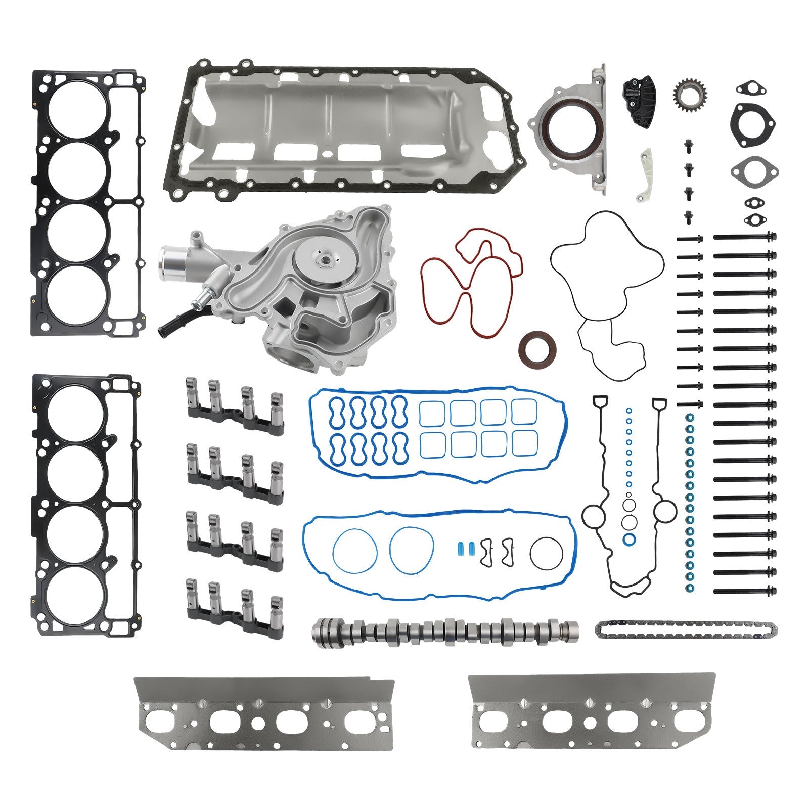 Mds Lifters Cam Gasket Timing Chain Water Pump Kit For Dodge Ram 1500