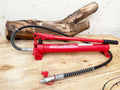 10 Ton Porta Power Hydraulic Manual Pump W/57" Hose For Body Frame