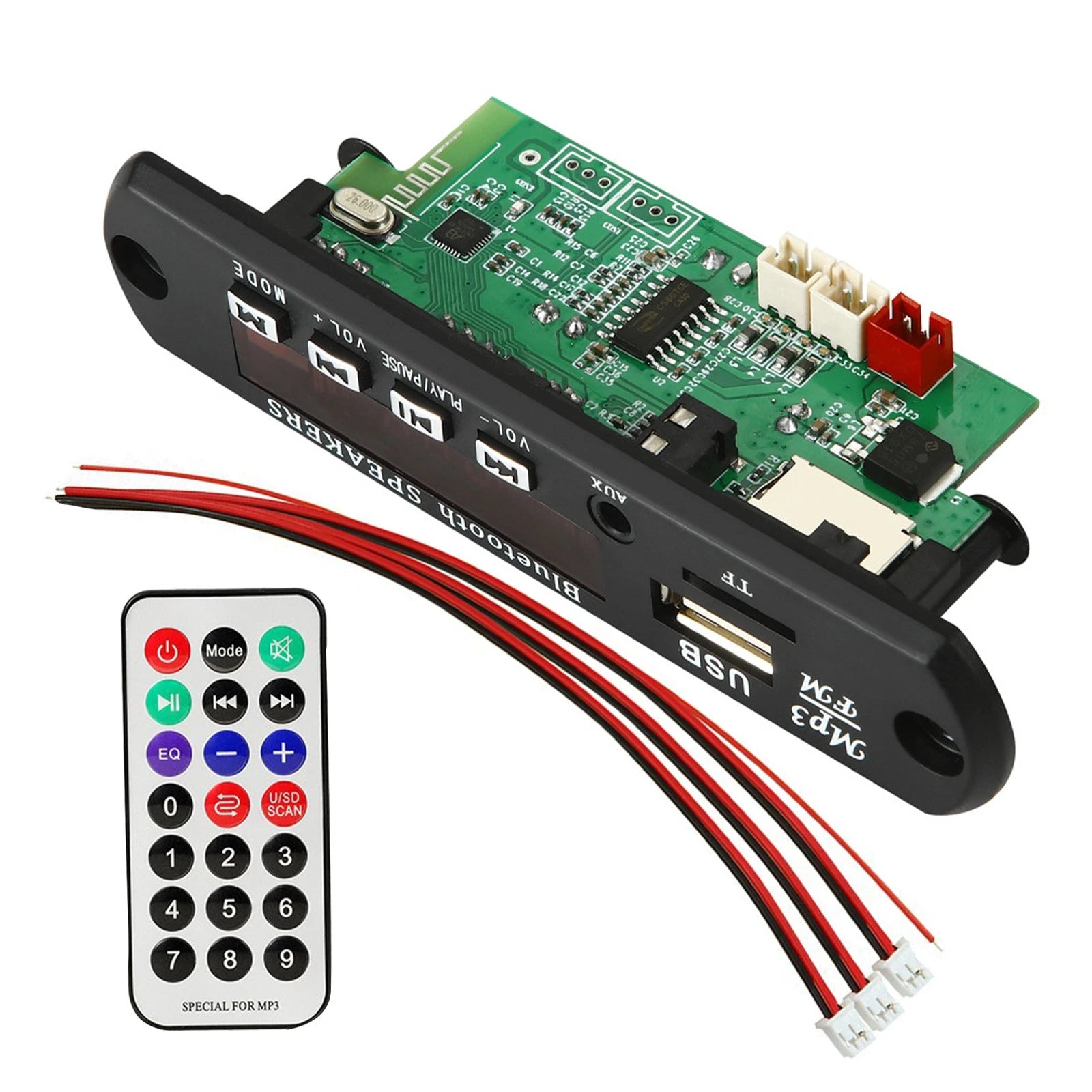 25W 12V Amplifier Mp3 Player Decoder Board Bluetooth 5.0 50W Car Fm
