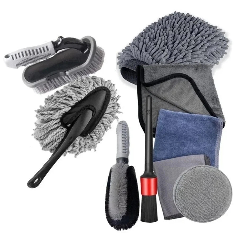 Car Detailing Tools Set With Quality Microfiber Towels For Cleaning