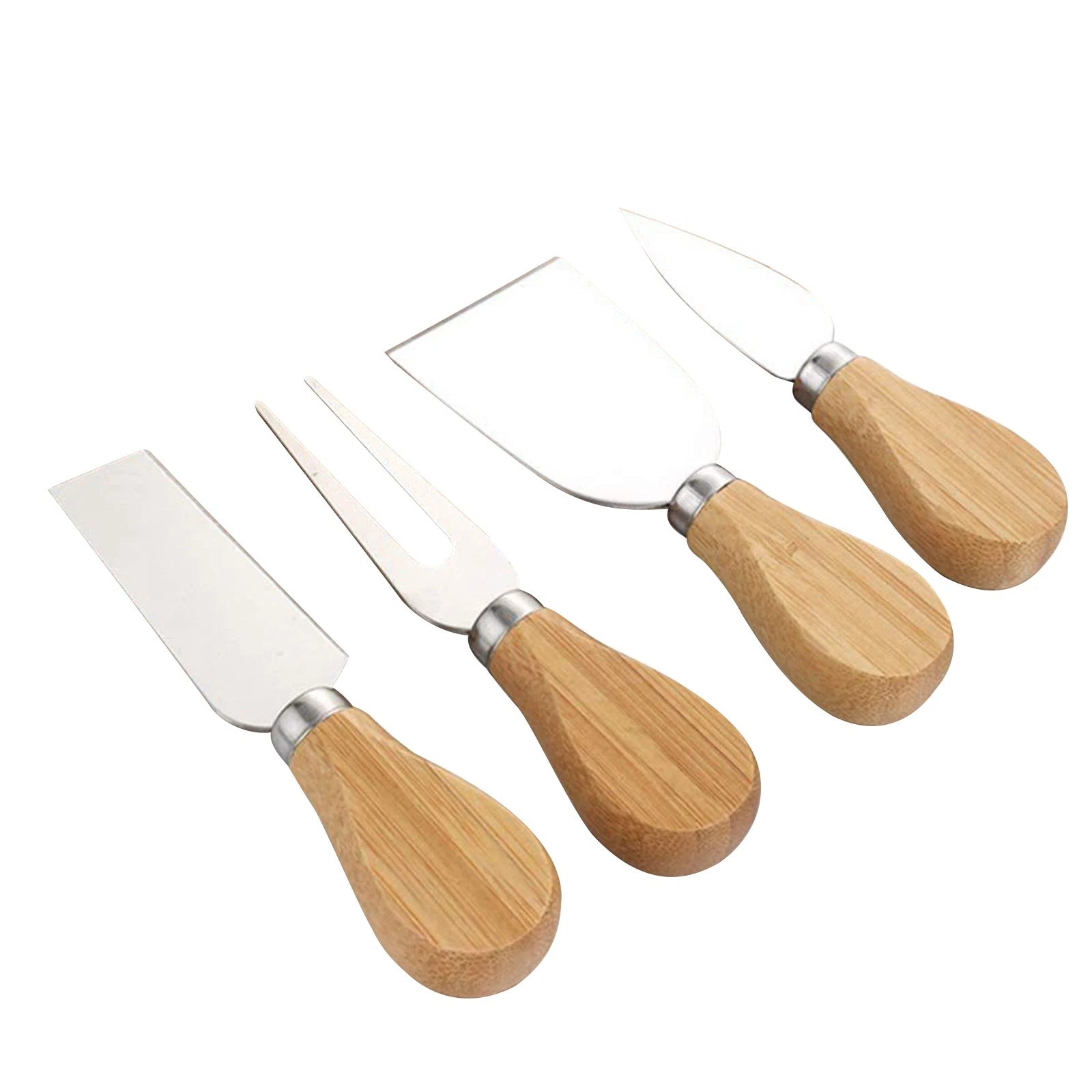 4* Multi-sizes Wood Handle Butter Cheese Pizza Cutter Fork Kitchen