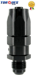 An -8 (8an An8 -08 Jic ) Straight Male Fast Flow Hose Fitting Black