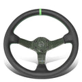 Nrg Rst-036cf-gn 350mm 3" Depth Dish 3-spoke Carbon Fiber Racing