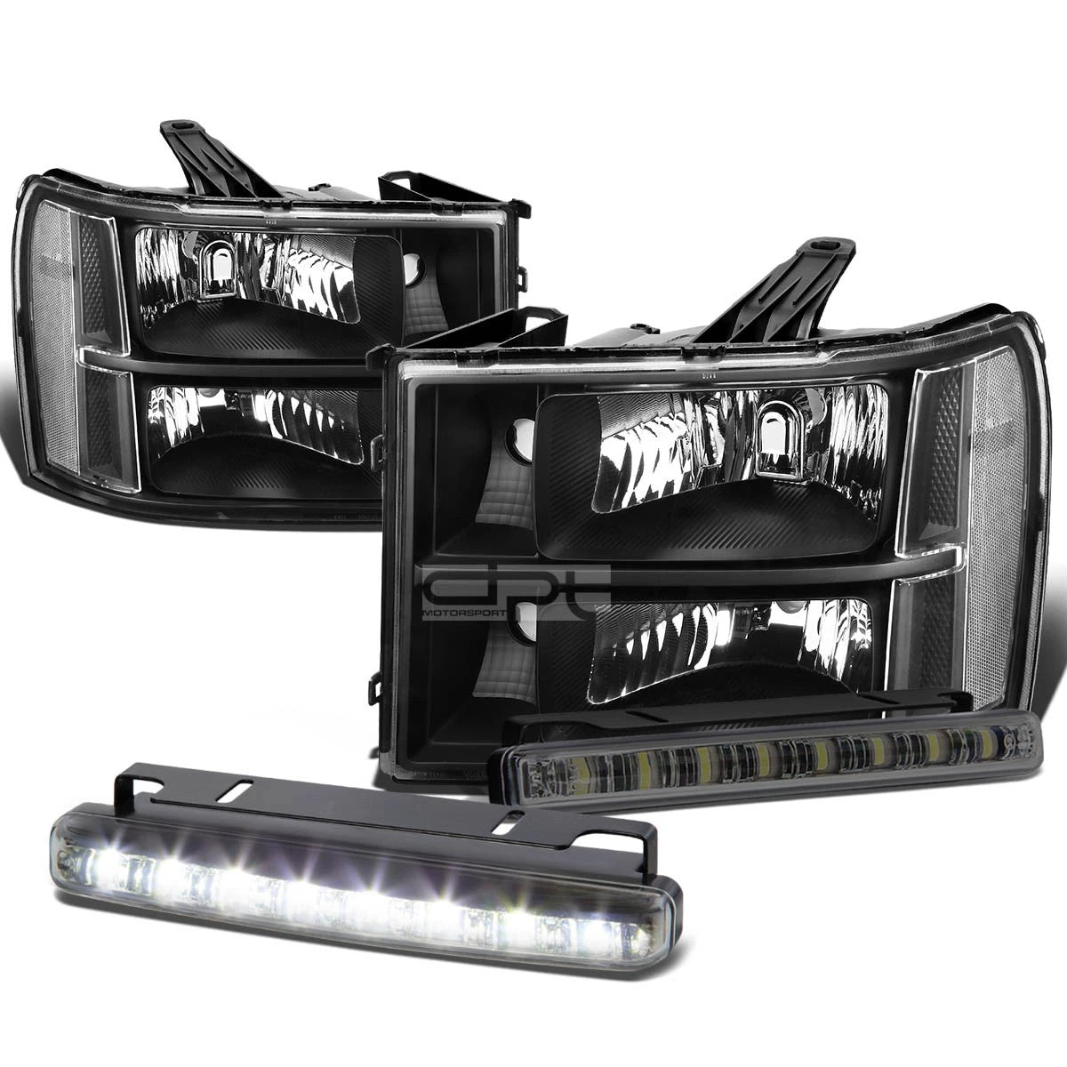 Black Clear Corner Head+bumper+sm<wbr/>oked Led Fog | Built Supply Co