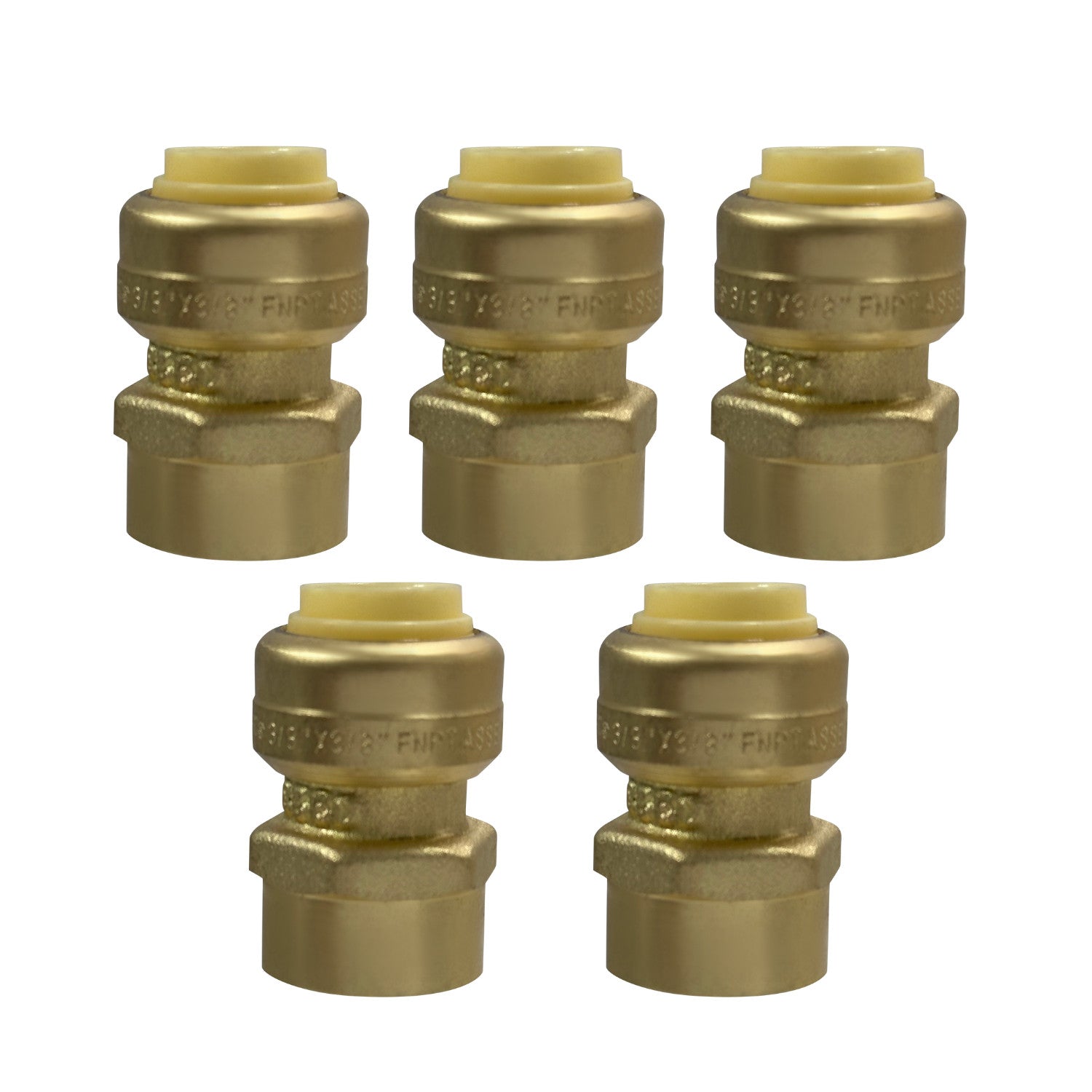 5 Pack XFITTING 3/8" Push FIt x 3/8" Female NPT Adapter