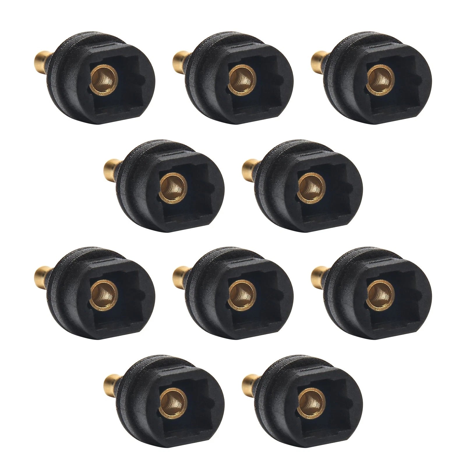 10pack 3.5 M To Toslink F Audio Fiber Optical Conversion Head Toslink